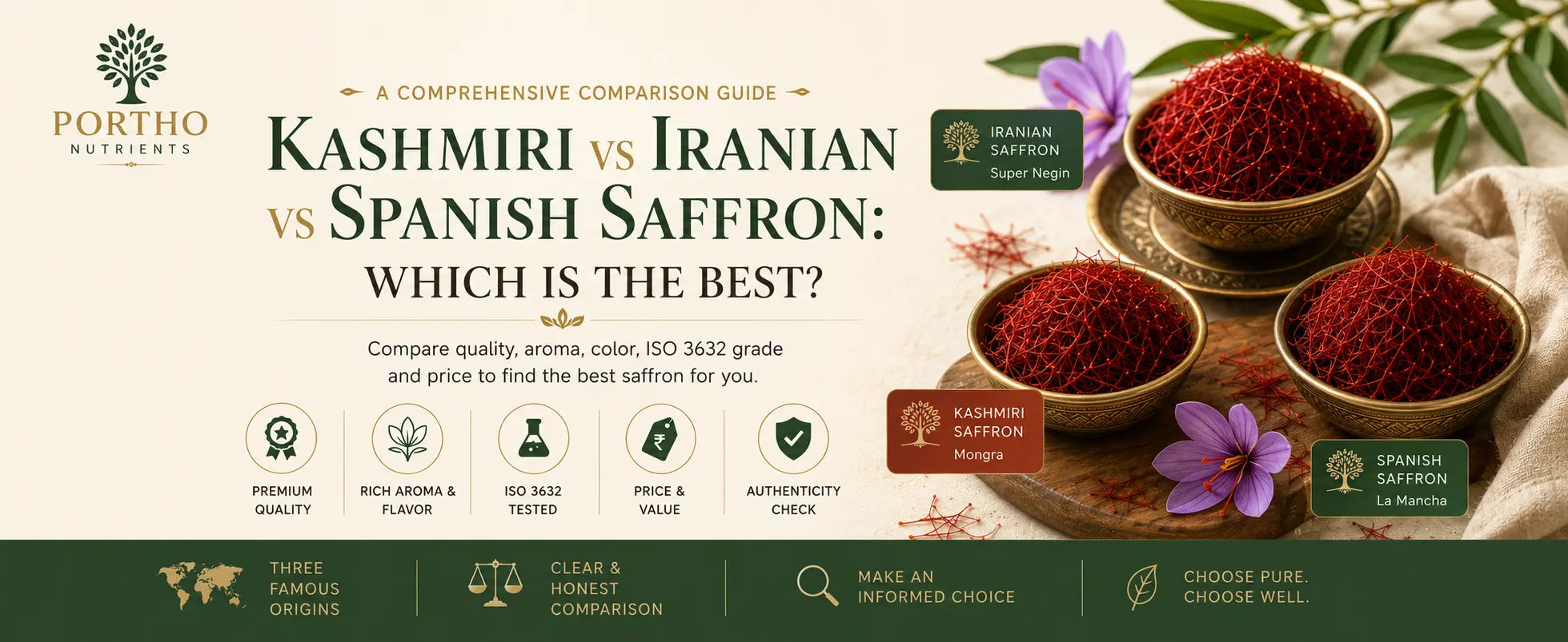 Kashmiri vs Iranian vs Spanish Saffron: Which Is the Best?