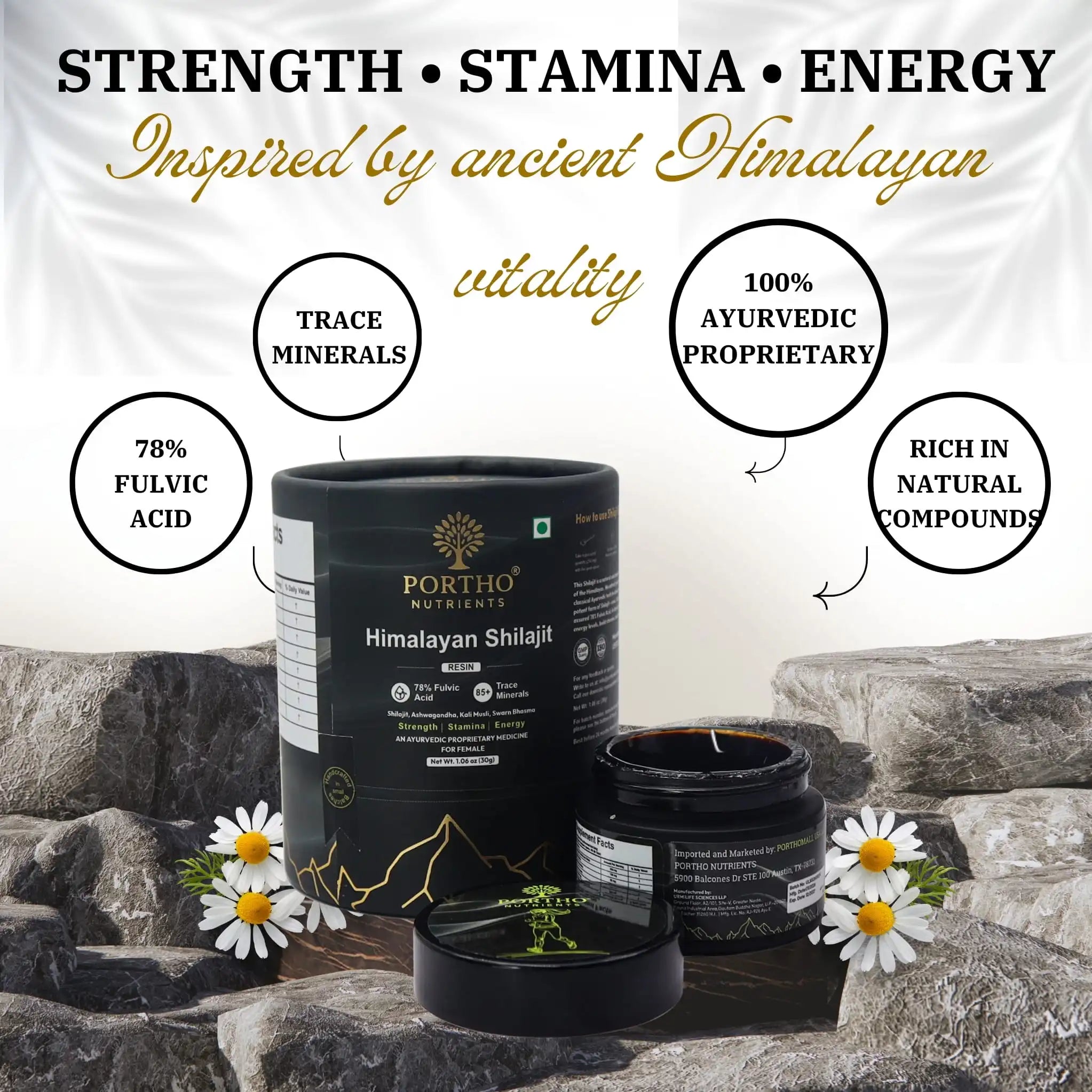 Pure Himalayan Shilajit Resin for Women — 78% Fulvic Acid, 85+ Minerals, 30g Secondary image